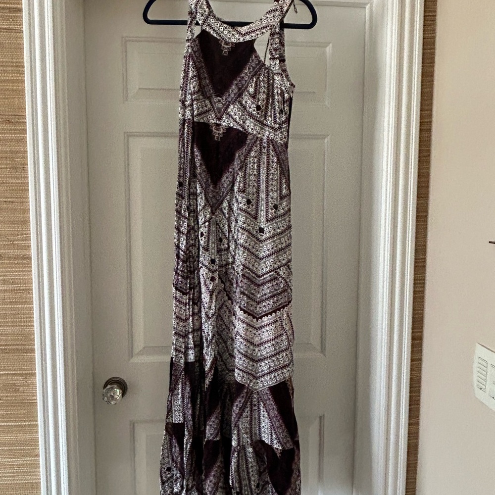 Free People Purple Geometric Maxi Dress